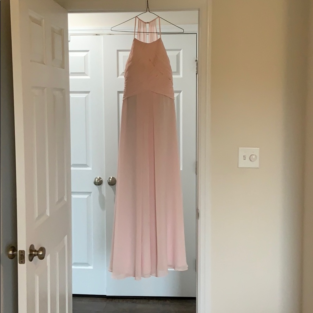Bridesmaid dress. Hemmed to fit me. I’m 5’2”